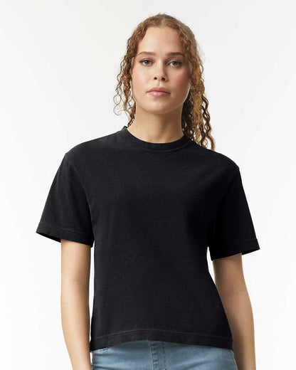 Comfort Colors Women's Garment-Dyed Heavyweight Boxy T-Shirt 3023CL #colormdl_Black