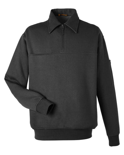 Harriton Unisex ClimaBloc™ Heavyweight Tactical Quarter-Zip Pullover M712 #color_Black