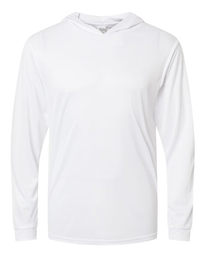 Paragon Unisex Bahama Performance Hooded Long Sleeve T-Shirt 220 #color_White