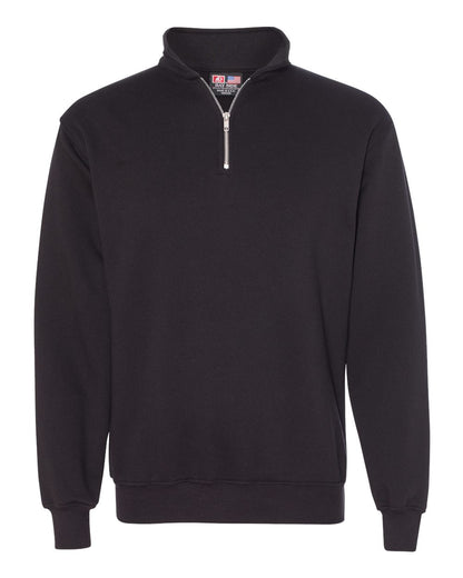 Bayside USA-Made Quarter-Zip Pullover Sweatshirt 920 #color_Black