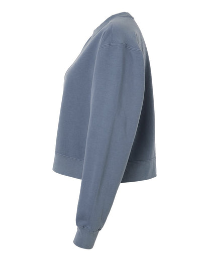 Comfort Colors Women's Garment-Dyed Mid-Length Crewneck Sweatshirt 1566L #color_Blue Jean