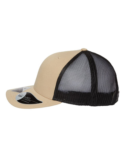 Atlantis Headwear Sustainable Trucker Cap BRYCE #color_Khaki/ Black