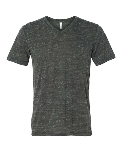 BELLA + CANVAS Textured Jersey V-Neck Tee 3655 #color_Charcoal Marble