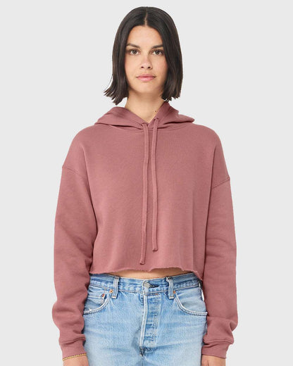 BELLA + CANVAS Women's Crop Fleece Hoodie 7502 #colormdl_Mauve