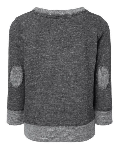 Rabbit Skins Toddler Harborside Mélange French Terry Crewneck Sweatshirt 3379 #color_Smoke Melange