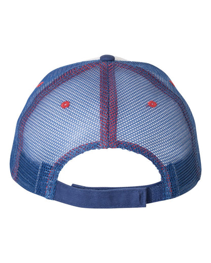 Valucap Sandwich Trucker Cap S102 #color_White/ Royal/ Red