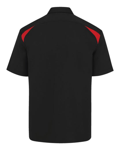 Dickies Men's Tall Short Sleeve Performance Team Shirt 05T #color_Black/ English Red