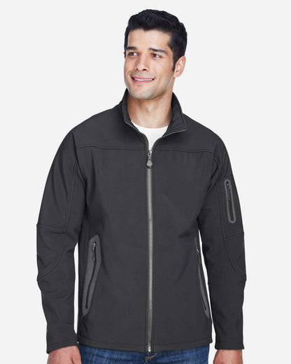 North End Men's Three Layer Fleece Bonded Shell Technical Jacket 88138 #colormdl_Graphite