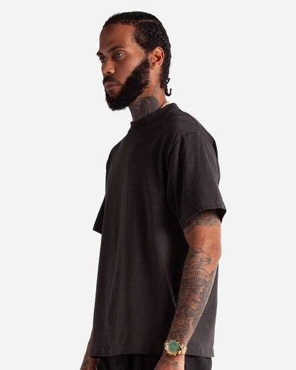 Shaka Wear Men's Cropped Max Heavyweight T-Shirt MCS #colormdl_Off Black