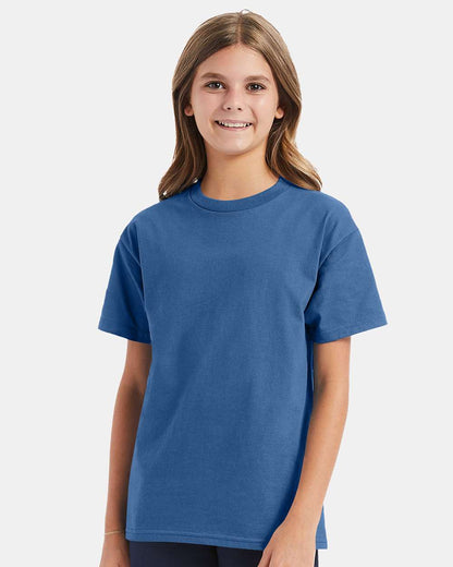 Hanes Authentic Youth T-Shirt 5450 #colormdl_Denim Blue