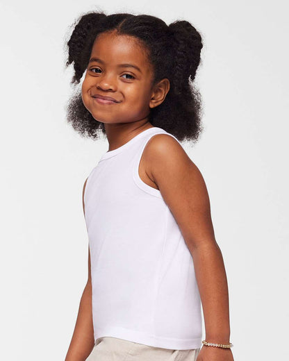 Rabbit Skins Toddler Fine Jersey Tank 3323 #colormdl_White