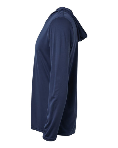 Holloway Men's Momentum Hooded Long Sleeve T-Shirt 222830 #color_Navy