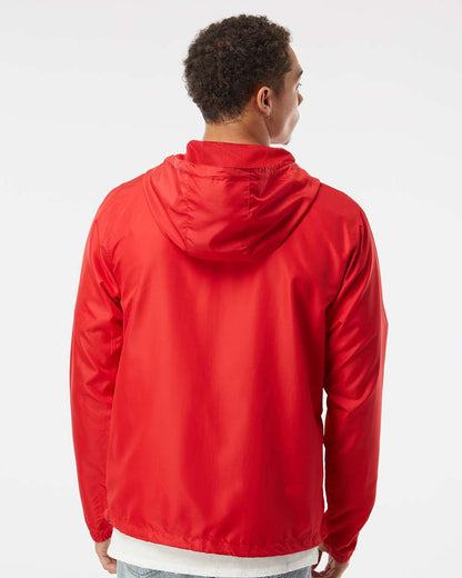 Independent Trading Co. Lightweight Windbreaker Full-Zip Jacket EXP54LWZ #colormdl_Red