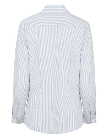 Dickies Women's Oxford Long Sleeve Shirt L254 #color_Blue/ White Stripe