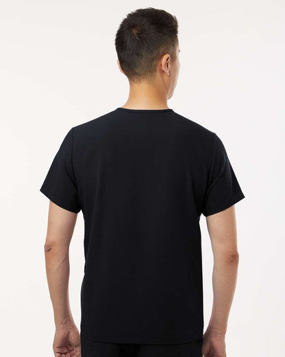 Jaanuu Men's Platt 3-Pocket Scrub V-Neck Top M10002 #colormdl_Black