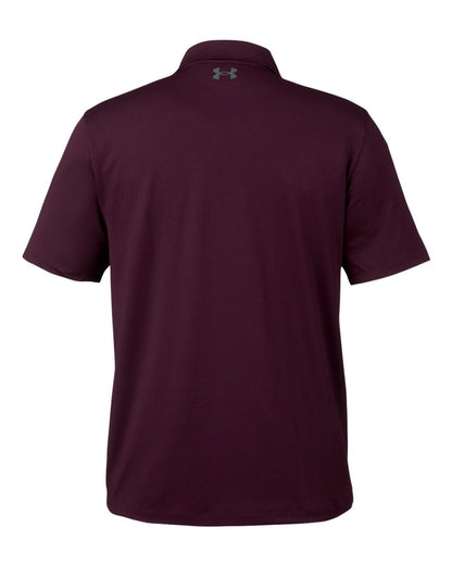 Under Armour Men's Performance 3.0 Golf Polo 1377374 #color_Dark Maroon/ Pitch Grey