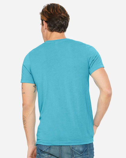 BELLA + CANVAS Unisex Triblend V-Neck Tee 3415 #colormdl_Aqua Triblend