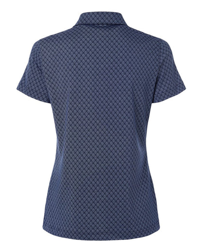 Adidas Women's 4-Way Stretch Printed Polo A717 #color_Collegiate Navy