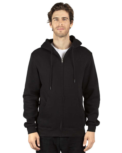 Threadfast Apparel Unisex Fleece Full-Zip Hooded Sweatshirt 320Z #colormdl_Black