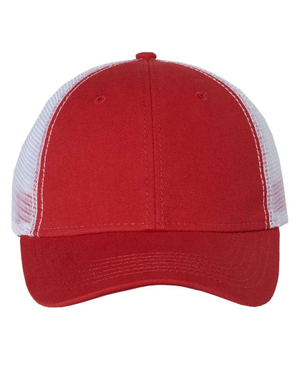 Valucap Bio-Washed Trucker Cap AH80 #color_Red/ White