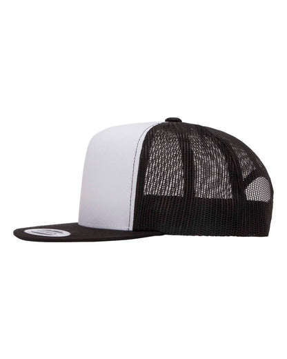 YP Classics Five-Panel Classic Trucker Cap 6006 #color_Black/ White/ Black