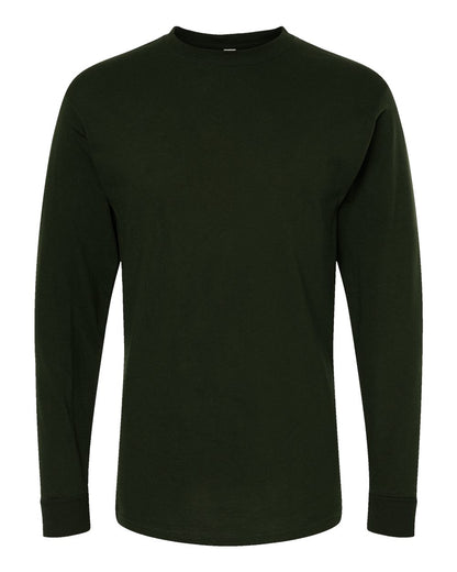M&O Unisex Gold Soft Touch Long Sleeve T-Shirt 4820 #color_Forest Green