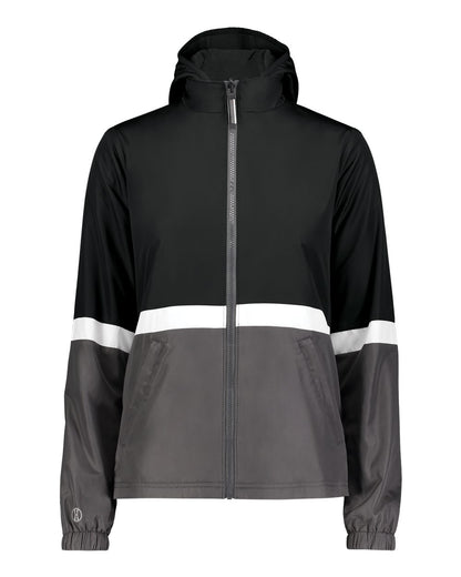Holloway Women's Turnabout Reversible Hooded Jacket 229787 #color_Black/ Carbon