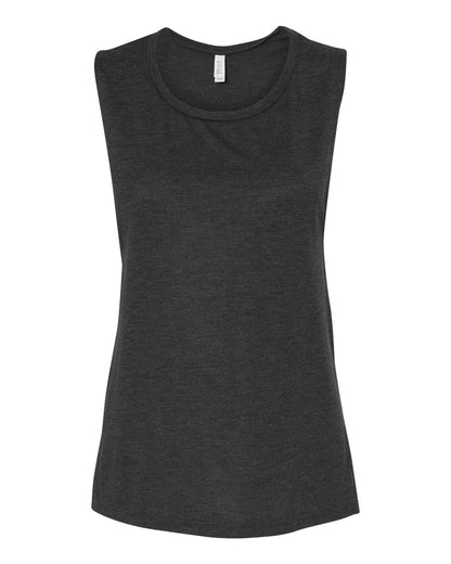 BELLA + CANVAS Women's Flowy Scoop Muscle Tank 8803 #color_Dark Grey