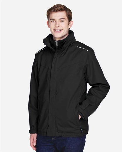 CORE365 Men's Region 3-in-1 Jacket with Fleece Liner 88205 #colormdl_Black