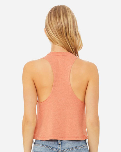 BELLA + CANVAS Women's Racerback Crop Tank 6682 #colormdl_Heather Sunset