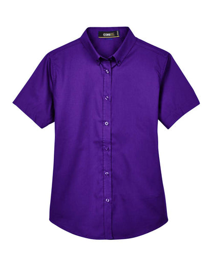 CORE365 Women's Optimum Short Sleeve Twill Shirt 78194 #color_Campus Purple
