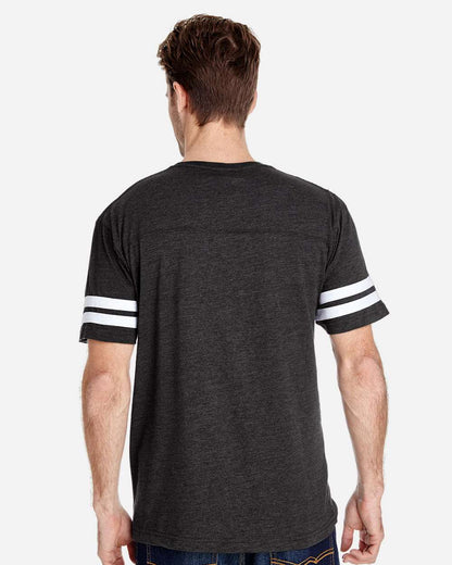 LAT Men's Football Fine Jersey Tee 6937 #colormdl_Vintage Smoke/ White