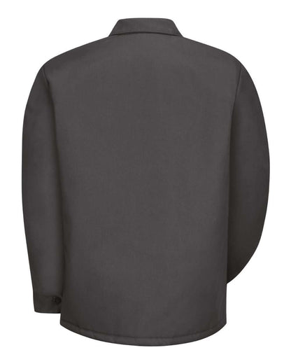 Red Kap Men's Tall Perma-Lined Panel Jacket JT50T #color_Charcoal