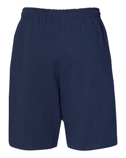 Russell Athletic Men's Cotton Classic Jersey Shorts with Pockets 25843M #color_Navy
