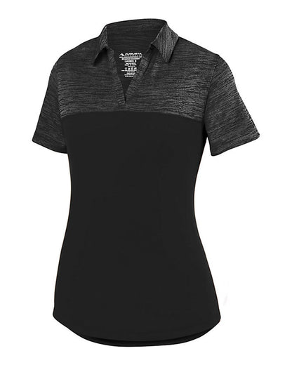 Augusta Sportswear Women's Shadow Tonal Heather Polo 5413 #color_Black