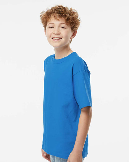 M&O Youth Gold Soft Touch T-Shirt 4850 #colormdl_Ocean Blue