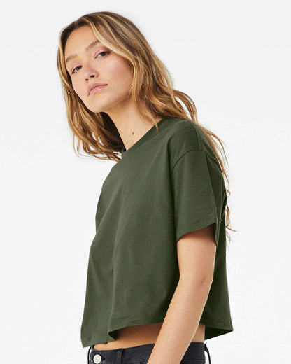 BELLA + CANVAS Women's Jersey Crop Tee 6482 #colormdl_Military Green