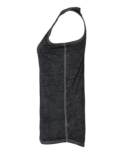 J. America Women’s Zen Jersey Tank Top 8117 #color_Twisted Black