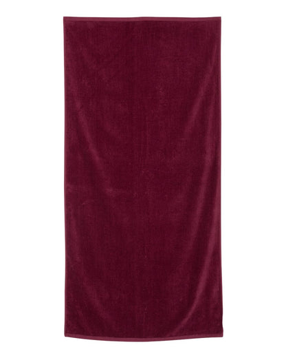 Q-Tees Velour Beach Towel QV3060 #color_Maroon