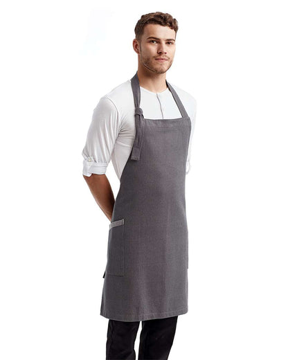 Artisan Collection by Reprime Regenerate Recycled Bib Apron RP122 #colormdl_Grey Denim