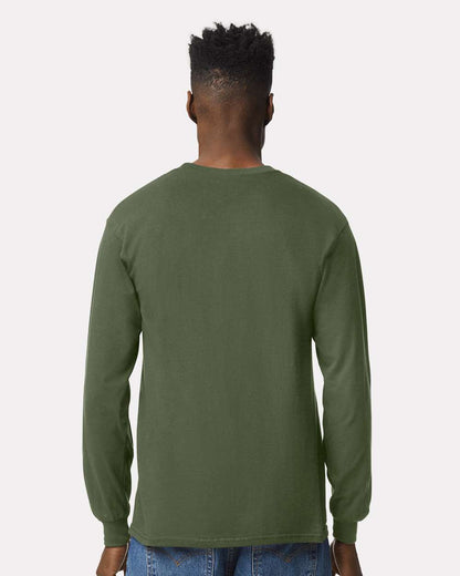 Gildan Ultra Cotton® Long Sleeve T-Shirt 2400 #colormdl_Military Green