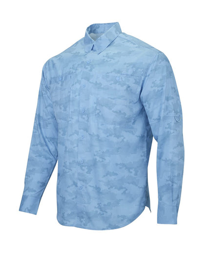 Paragon Men's Buxton Sublimated Fishing Shirt 709 #color_Blue Mist