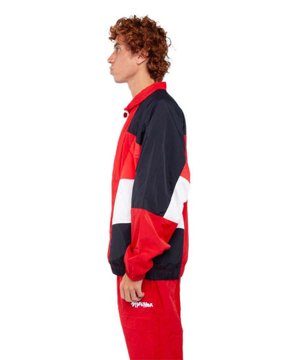 Shaka Wear Men's Nylon Tracksuit Jacket SHNTJ #colormdl_Red