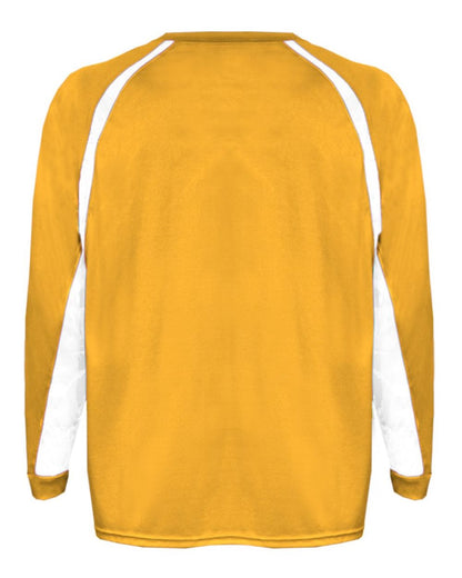 Badger Men's B-Core Hook Long Sleeve T-Shirt 4154 #color_Gold/ White