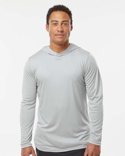 Holloway Men's Momentum Hooded Long Sleeve T-Shirt 222830 #colormdl_Silver