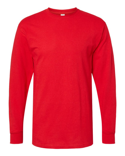 M&O Unisex Gold Soft Touch Long Sleeve T-Shirt 4820 #color_Deep Red