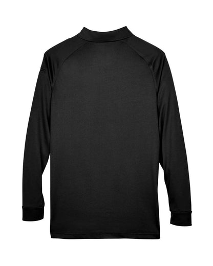 Harriton Men's Advantage Long Sleeve Tactical Polo M211L #color_Black