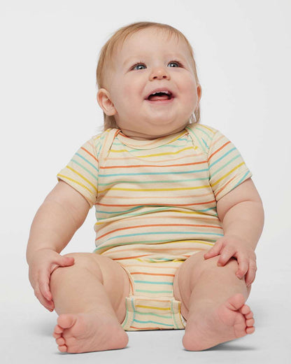 Rabbit Skins Infant Fine Jersey Bodysuit 4424 #colormdl_Sunkissed Stripe