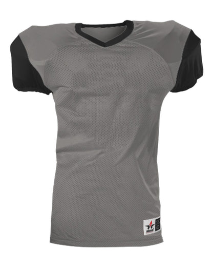 Alleson Athletic Youth Pro Game Football Jersey 751Y #color_Silver/ Black