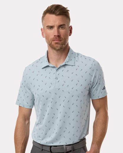 Adidas Men's Ultimate365 Mesh Print Polo A2012 #colormdl_Wonder Blue/ Collegiate Navy